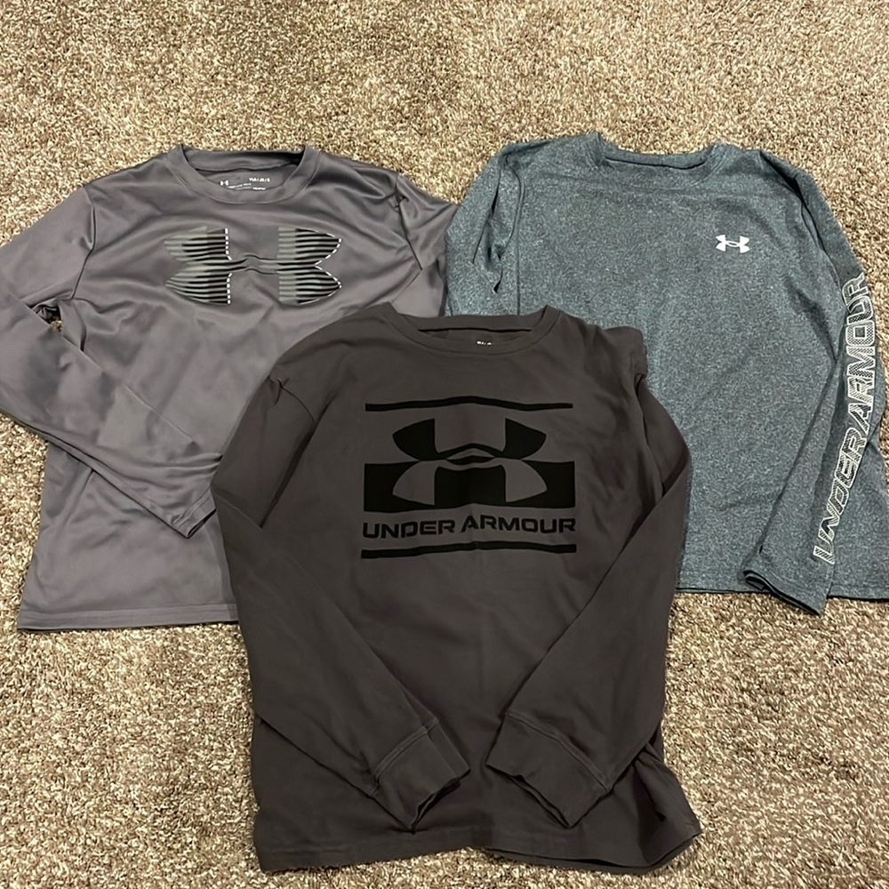 EUC! Boys/ Youth L. Under Armour. Long Sleeve. Lot of 3.